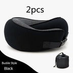 Travel Neck Pillow Non-Deformed Airplane Pillow Travel Neck Cushion Durable U-Shaped Travel Memory Cotton Nap Neck Pillow Gronata