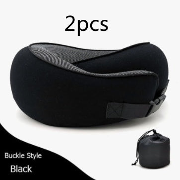 Travel Neck Pillow Non-Deformed Airplane Pillow Travel Neck Cushion Durable U-Shaped Travel Memory Cotton Nap Neck Pillow Gronata