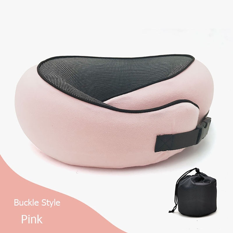 Travel Neck Pillow Non-Deformed Airplane Pillow Travel Neck Cushion Durable U-Shaped Travel Memory Cotton Nap Neck Pillow Gronata