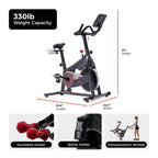 Sunny Health & Fitness Nova Smart Indoor Cycling Bike – Magnetic Resistance Exercise Bike with SunnyFit App, Quiet Belt Drive & Compact Home Cardio Bike for Beginners Gronata
