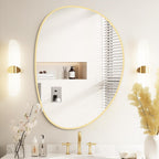 WallBeyond Asymmetrical Mirror, Irregular Mirror Full Length, Boho Wall Mirrors Decorative for Bedroom Living Room Entryway Hall, Mid Century Modern Decor 48" H x 22" W Gronata