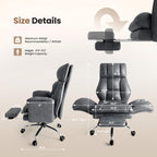 Big and Tall Office Chair, Flip Armrests for Pets & Cross Legged Sitting, Executive Ergonomic Computer Gaming Chair with Foot Rest, Teddy Fleece Wide Seat Reclining Desk Chair, White Vanity Chair Gronata