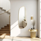WallBeyond Asymmetrical Mirror, Irregular Mirror Full Length, Boho Wall Mirrors Decorative for Bedroom Living Room Entryway Hall, Mid Century Modern Decor 48" H x 22" W Gronata