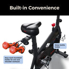 Sunny Health & Fitness Nova Smart Indoor Cycling Bike – Magnetic Resistance Exercise Bike with SunnyFit App, Quiet Belt Drive & Compact Home Cardio Bike for Beginners Gronata