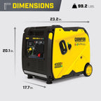 Champion Power Equipment 4500-Watt Electric Start Dual Fuel RV Ready Portable Inverter Generator with Quiet Technology and Free 3-Year Warranty Gronata