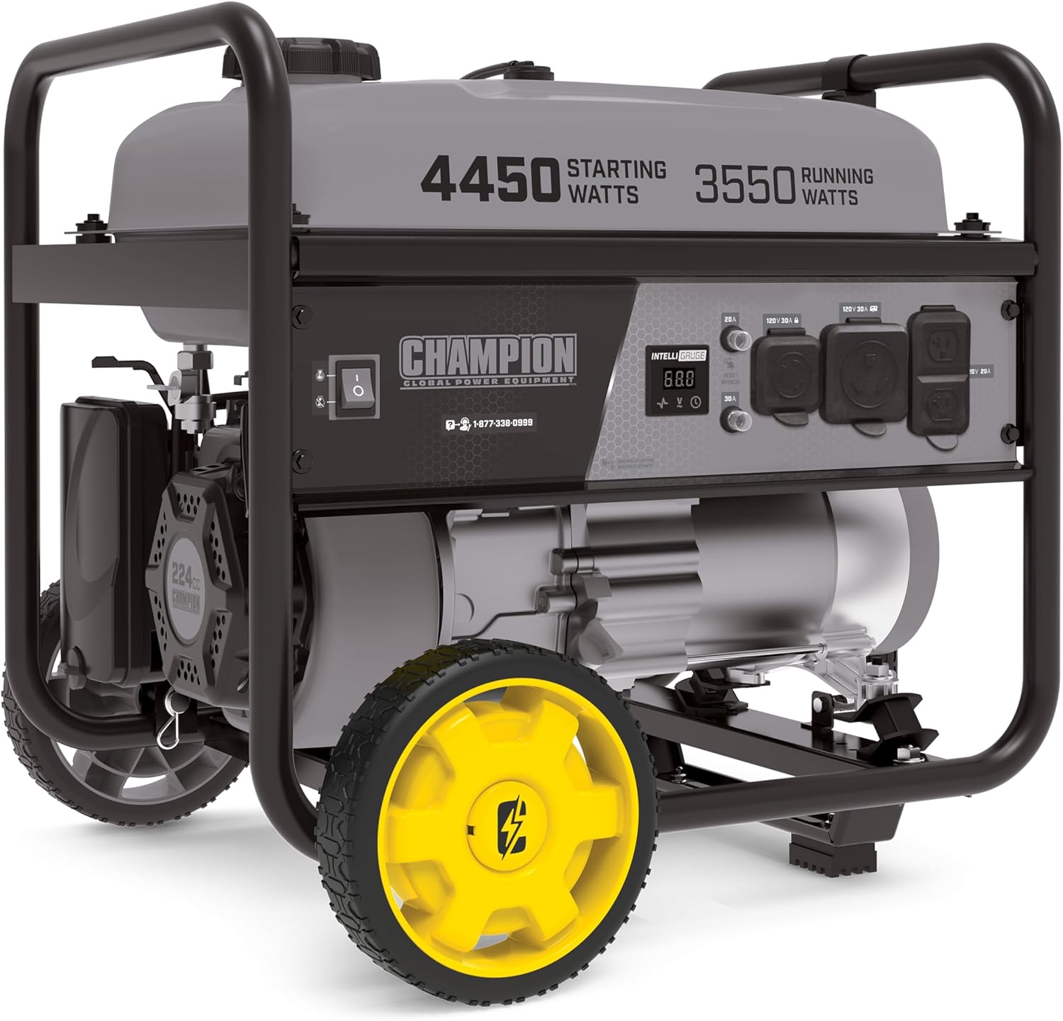 Champion Power Equipment 40065 Wheel Kit with Folding Handle and Never Flat Tires, for 2800-4750-Watt Generators, Black Gronata