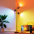 Govee Tree Floor Lamp Compatible with Matter, 3 Rotatable Lights with LuminBlend Technology, Standing Lamp with 64 Dynamic Scenes, Music Sync, Ideal Floor Lamp for Living Room, Bedroom, Office Gronata