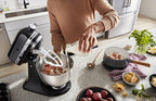 KitchenAid Classic Series 4.5 Quart Tilt-Head Stand Mixer K45SS, Onyx Black Gronata