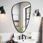 WallBeyond Asymmetrical Mirror, Irregular Mirror Full Length, Boho Wall Mirrors Decorative for Bedroom Living Room Entryway Hall, Mid Century Modern Decor 48" H x 22" W Gronata