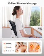 Boriwat Back Massager with Heat, 3D Kneading Massage Pillow for Back, Neck, Shoulder, Leg Pain Relief Deep Tissue, Gifts for Women Men Mom Dad Gronata