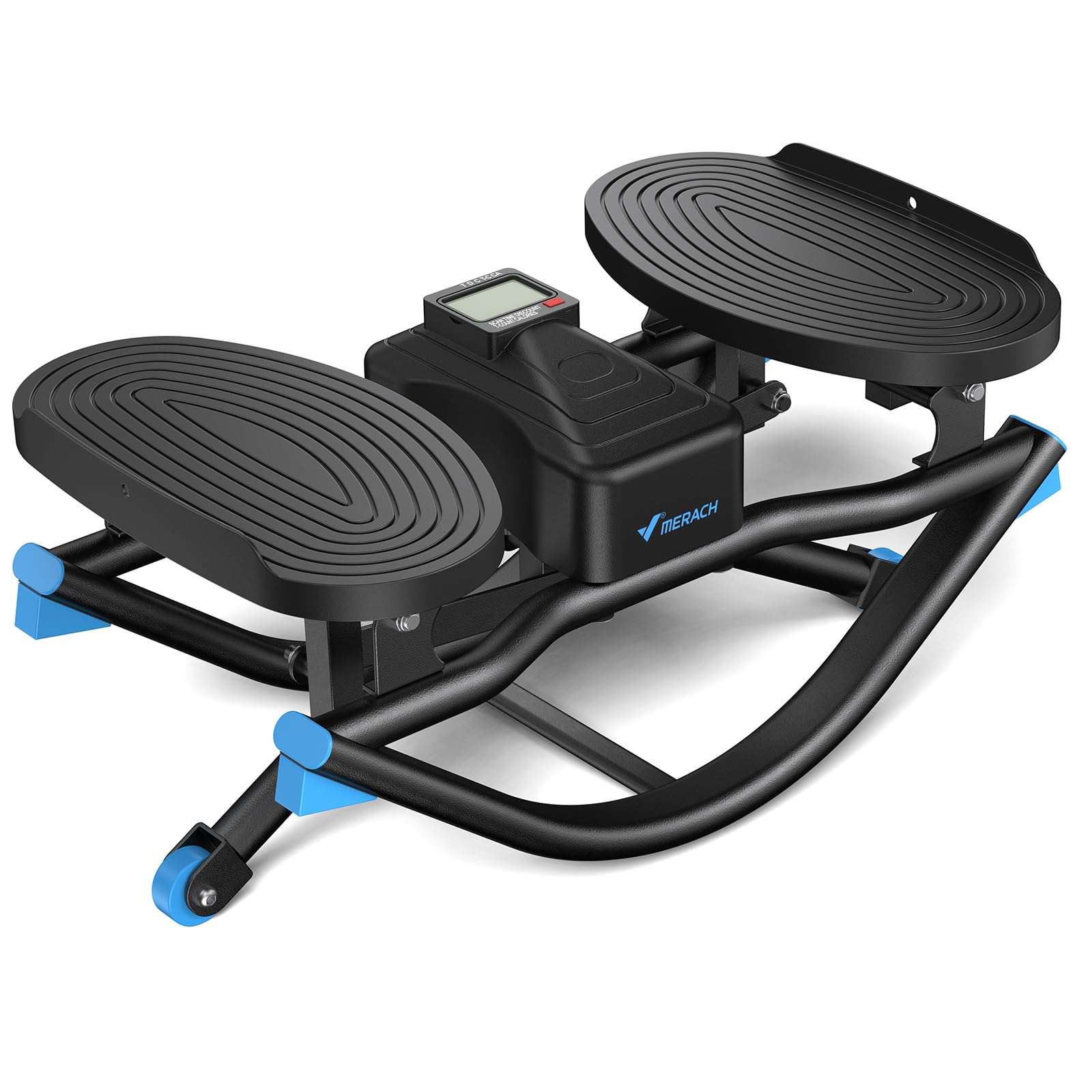 Merach Rocking Steppers for Exercise at Home, 3D Motion Stair Stepper with Resistance Bands for Full Body Workout & Low-Impact Balance Board, 330 LBS Loading Capacity Exercise Equipment（Black） Gronata