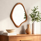 WallBeyond Asymmetrical Mirror, Irregular Mirror Full Length, Boho Wall Mirrors Decorative for Bedroom Living Room Entryway Hall, Mid Century Modern Decor 48" H x 22" W Gronata