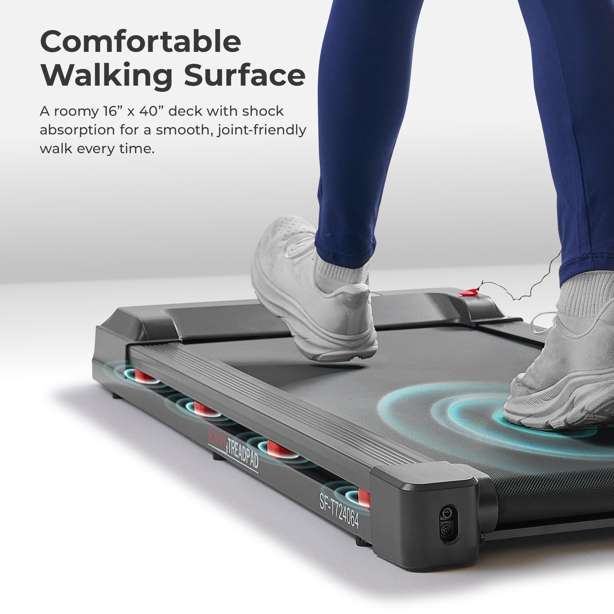 Sunny Health & Fitness Active 400 Smart Auto Incline Treadmill – Foldable Running Machine w/Bluetooth, Wi-Fi, 12% Incline, Shock Absorption & SunnyFit Fitness App - SF-T724012 Gronata