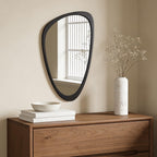 WallBeyond Asymmetrical Mirror, Irregular Mirror Full Length, Boho Wall Mirrors Decorative for Bedroom Living Room Entryway Hall, Mid Century Modern Decor 48" H x 22" W Gronata