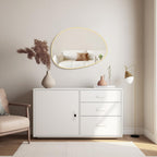 WallBeyond Asymmetrical Mirror, Irregular Mirror Full Length, Boho Wall Mirrors Decorative for Bedroom Living Room Entryway Hall, Mid Century Modern Decor 48" H x 22" W Gronata
