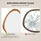 WallBeyond Asymmetrical Mirror, Irregular Mirror Full Length, Boho Wall Mirrors Decorative for Bedroom Living Room Entryway Hall, Mid Century Modern Decor 48" H x 22" W Gronata