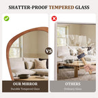 WallBeyond Asymmetrical Mirror, Irregular Mirror Full Length, Boho Wall Mirrors Decorative for Bedroom Living Room Entryway Hall, Mid Century Modern Decor 48" H x 22" W Gronata