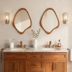 WallBeyond Asymmetrical Mirror, Irregular Mirror Full Length, Boho Wall Mirrors Decorative for Bedroom Living Room Entryway Hall, Mid Century Modern Decor 48" H x 22" W Gronata