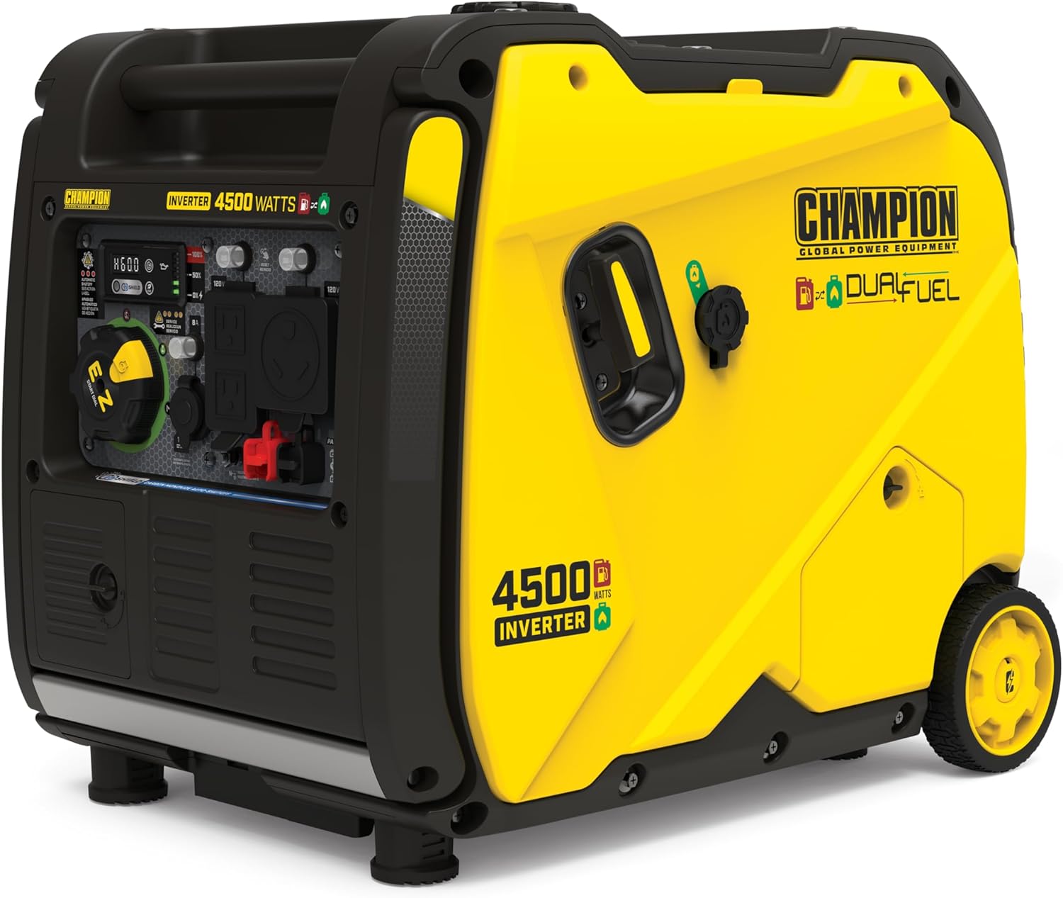 Champion Power Equipment 4500-Watt Electric Start Dual Fuel RV Ready Portable Inverter Generator with Quiet Technology and Free 3-Year Warranty Gronata