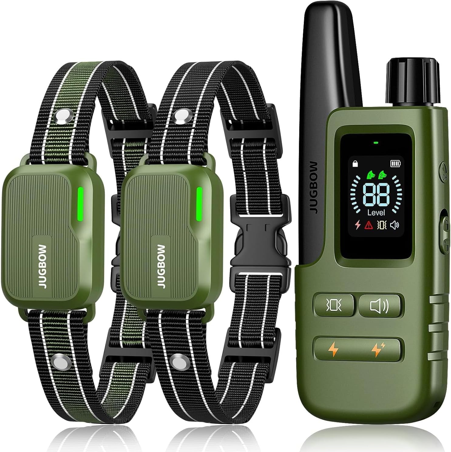 Jugbow Dog Shock Collar - 4500FT Dog Training Collar with Remote, IPX8 Waterproof Electric Dog Collar with 4 Training Modes, Security Lock, Rechargeable eCollar for 10-120lbs Small Medium Large Dogs Gronata