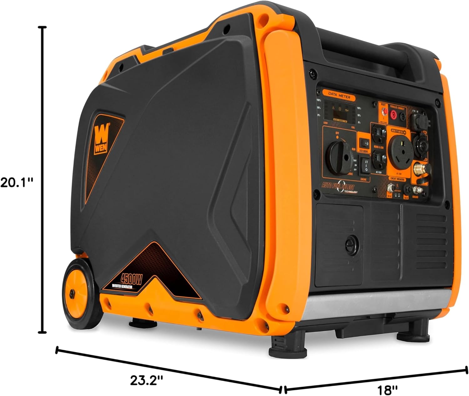 WEN DF451i Super Quiet 4500-Watt Electric Start Dual Fuel RV-Ready Portable Inverter Generator with Fuel Shut-Off Gronata