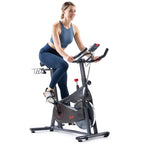 Sunny Health & Fitness Nova Smart Indoor Cycling Bike – Magnetic Resistance Exercise Bike with SunnyFit App, Quiet Belt Drive & Compact Home Cardio Bike for Beginners Gronata