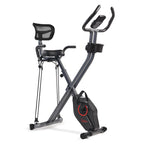 Sunny Health & Fitness Foldable Magnetic Stationary Exercise X-Bike Pro, 300 LB Capacity, Low-Impact, 14-Level Resistance, Ergonomic Support, SunnyFit App Enhanced Connectivity - SF-B223012 Gronata