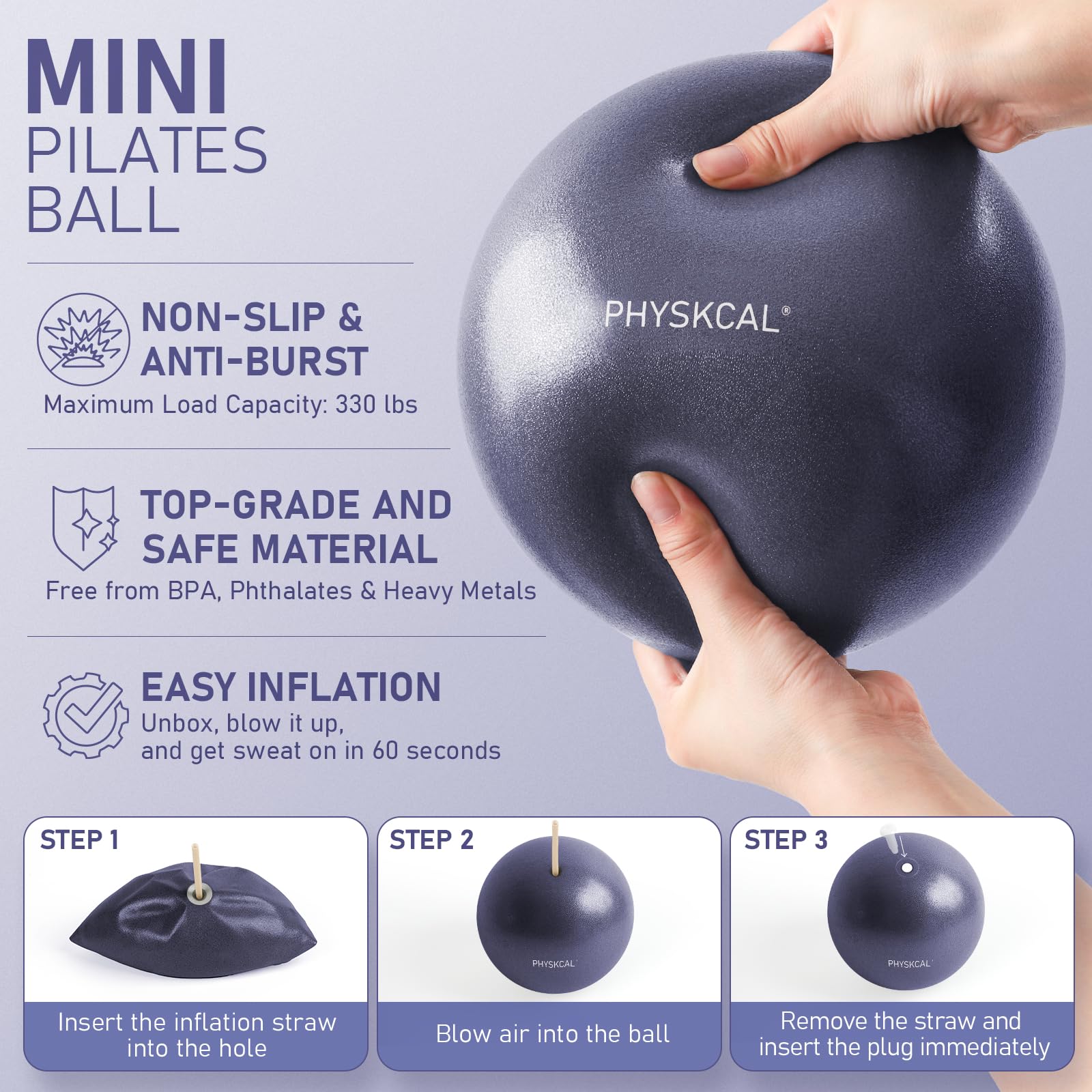 PhysKcal Pilates Ring Set, Magic Ring with 1x Core Ball, 3X Resistant Loop and 2X Flex Band, Pilates on Mat Essential Kit (Nude) Gronata