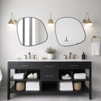 WallBeyond Asymmetrical Mirror, Irregular Mirror Full Length, Boho Wall Mirrors Decorative for Bedroom Living Room Entryway Hall, Mid Century Modern Decor 48" H x 22" W Gronata