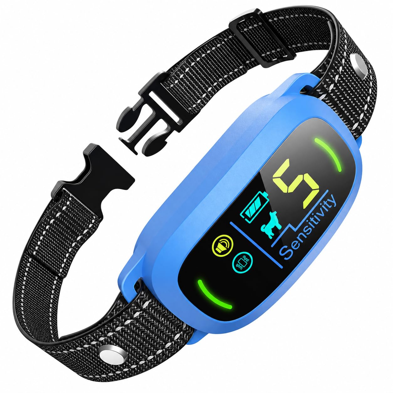 FAFAFROG Dog Bark Collar, Rechargeable Smart Collar, Anti Barking Training Collar with 5 Adjustable Sensitivity Beep Vibration, Bark Collar for Large Medium Small Dogs (Black) Gronata