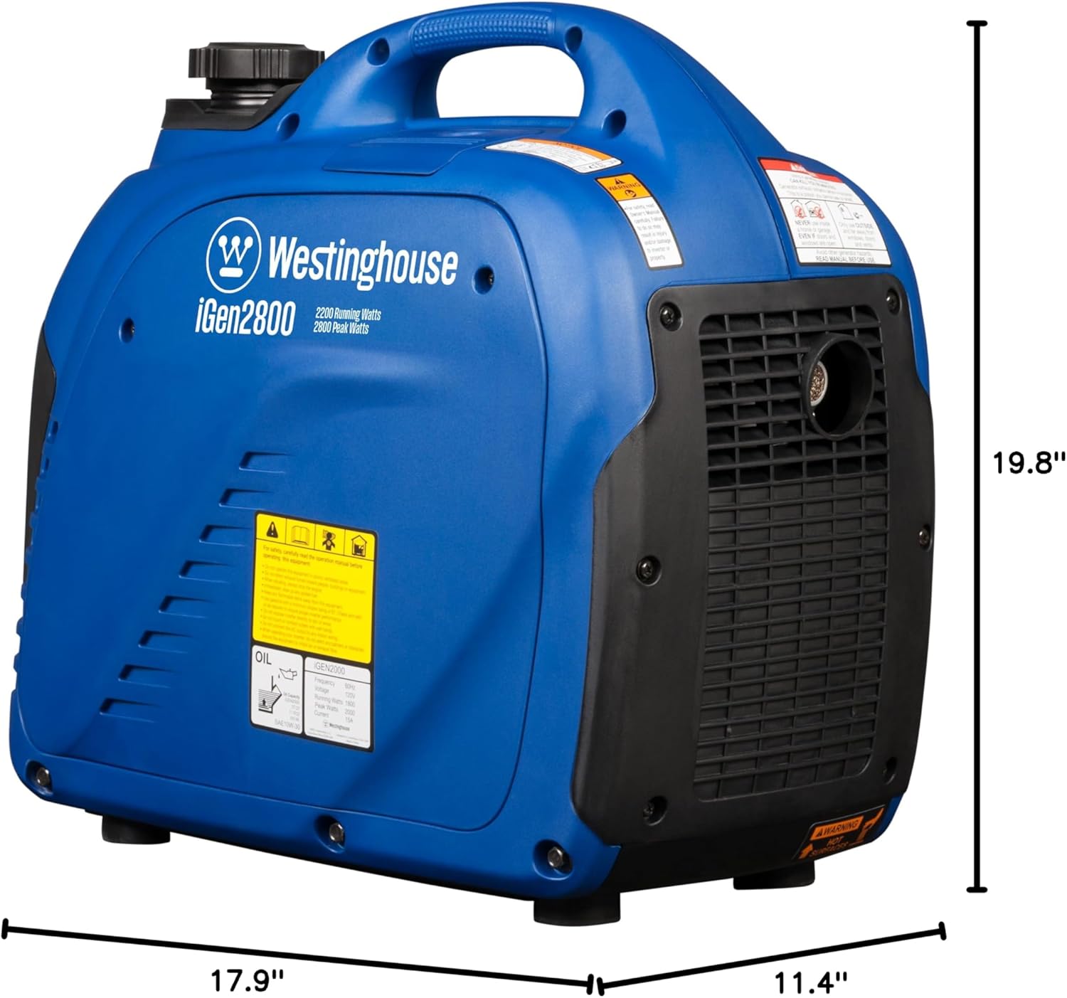 Westinghouse 2800 Peak Watt Super Quiet & Lightweight Portable Inverter Generator, Gas Powered, Parallel Capable, Long Run Time Gronata