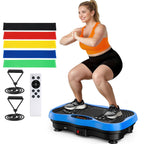 GLYLF Vibration Plate Exercise Machine, 130 Levels Full Body Workout Vibrating Plate for Lymphatic Drainage Weight Loss, 450 Lbs Capacity Shake Platform with Resistance Bands Bluetooth for Women Men Gronata