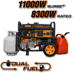 WEN 11,000-Watt 120V/240V Dual Fuel Portable Generator with Wheel Kit and Electric Start (DF1100T) Gronata