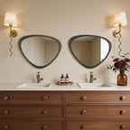 WallBeyond Asymmetrical Mirror, Irregular Mirror Full Length, Boho Wall Mirrors Decorative for Bedroom Living Room Entryway Hall, Mid Century Modern Decor 48" H x 22" W Gronata