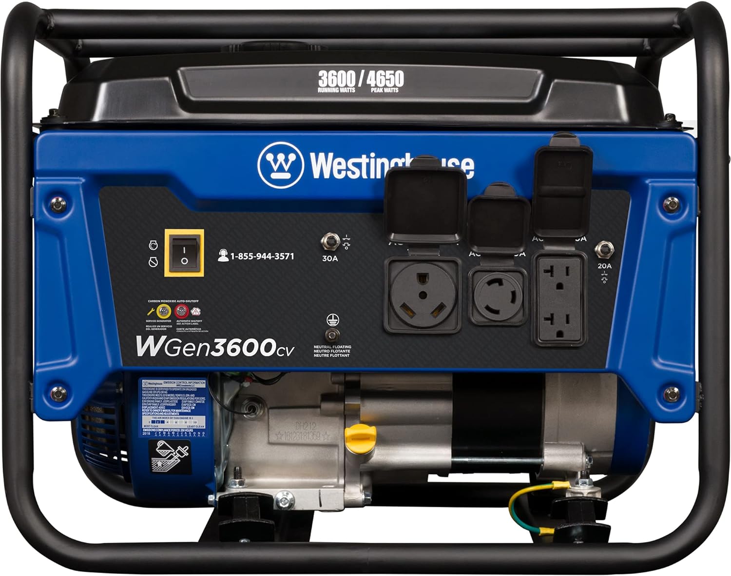 Westinghouse 4650 Peak Watt Portable Generator, RV Ready 30A Outlet, Gas Powered, CO Sensor Gronata