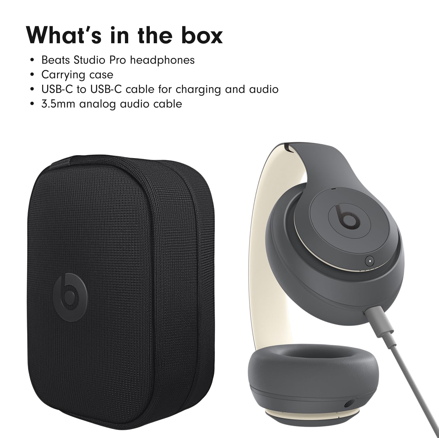 Beats Studio Pro Premium Wireless Over-Ear Headphones- Up to 40-Hour Battery Life, Active Noise Cancelling, Great for Travel & Commuting, USB-C Lossless Audio, Apple & Android Compatible -Black Gronata