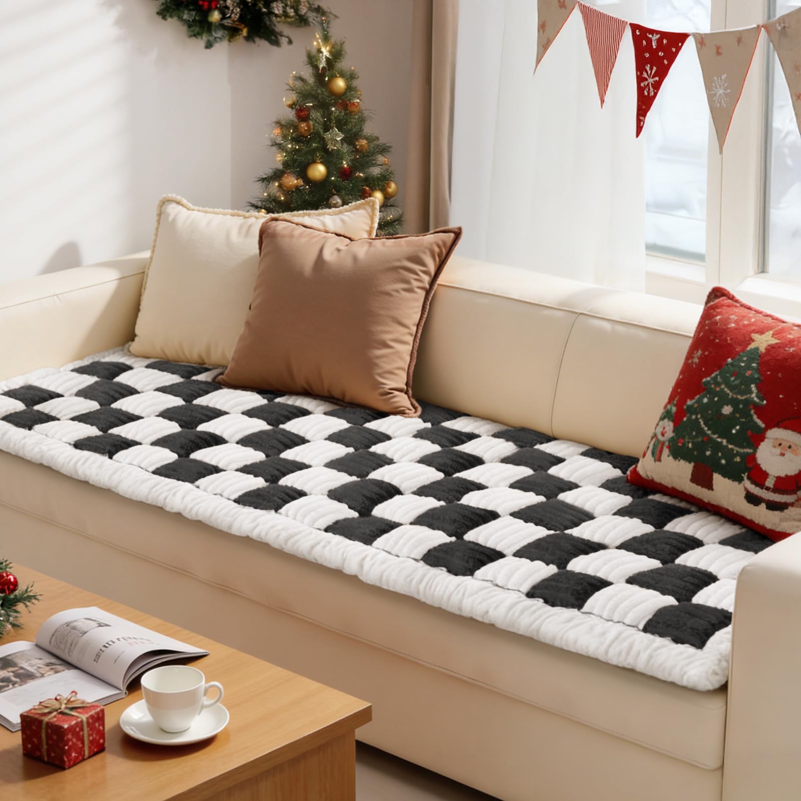 Couch Cushion Cover for dogs Sofa Cover Washable Pet Love Seat Couch Covers for Sofa Slipcovers Couch Protector Blanket for Dogs Sofa Cushion Covers for Pets Washable Pad Black 70x150cm/27.6x59in Gronata
