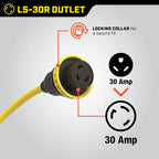 Champion Power Equipment 30-Foot 30-Amp 125-Volt RV Generator Power Cord, (TT-30P to L5-30R) Gronata