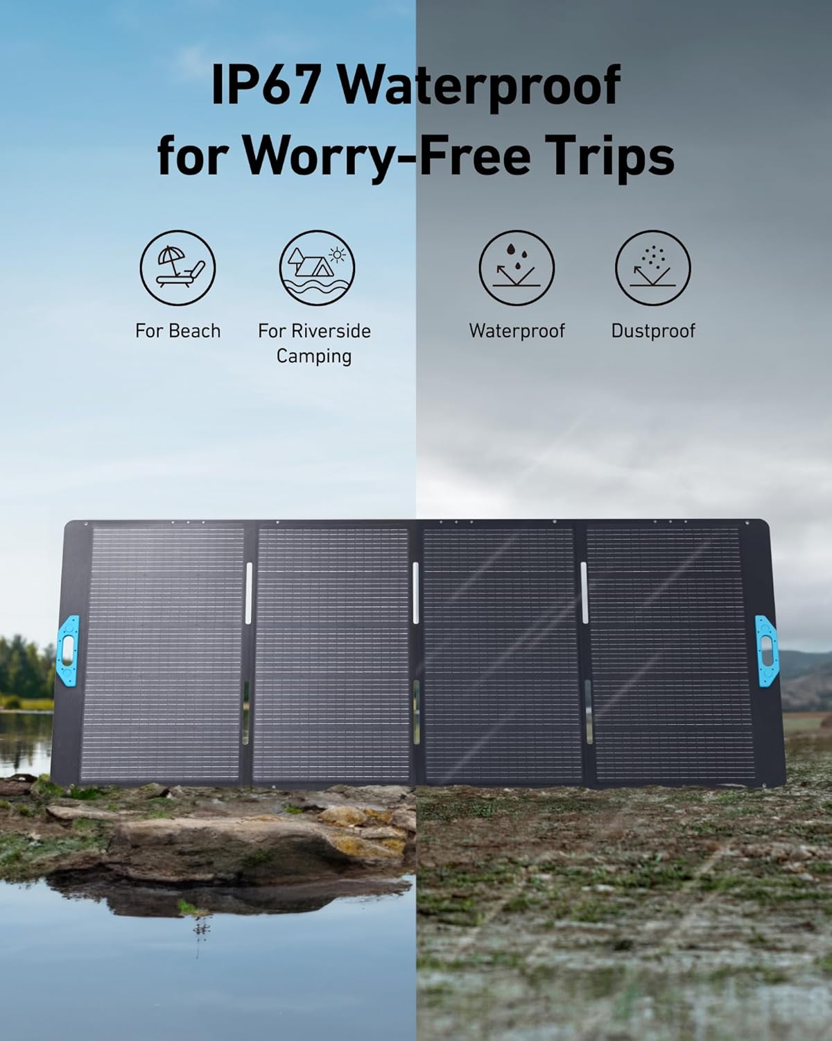 Anker SOLIX F3800 Portable Power Station with 400W Solar Panel, 3840Wh LiFePO4 Battery, 6000W AC output with 120V/240V, Solar Generator for Home Use, RV, Emergencies, Power Outages, Outdoor Camping Gronata