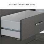 Signature Design by Ashley Finch Modern 6 Drawer Dresser with Ball-bearing Construction and Safety Stop, Black Gronata