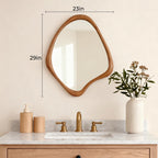 WallBeyond Asymmetrical Mirror, Irregular Mirror Full Length, Boho Wall Mirrors Decorative for Bedroom Living Room Entryway Hall, Mid Century Modern Decor 48" H x 22" W Gronata