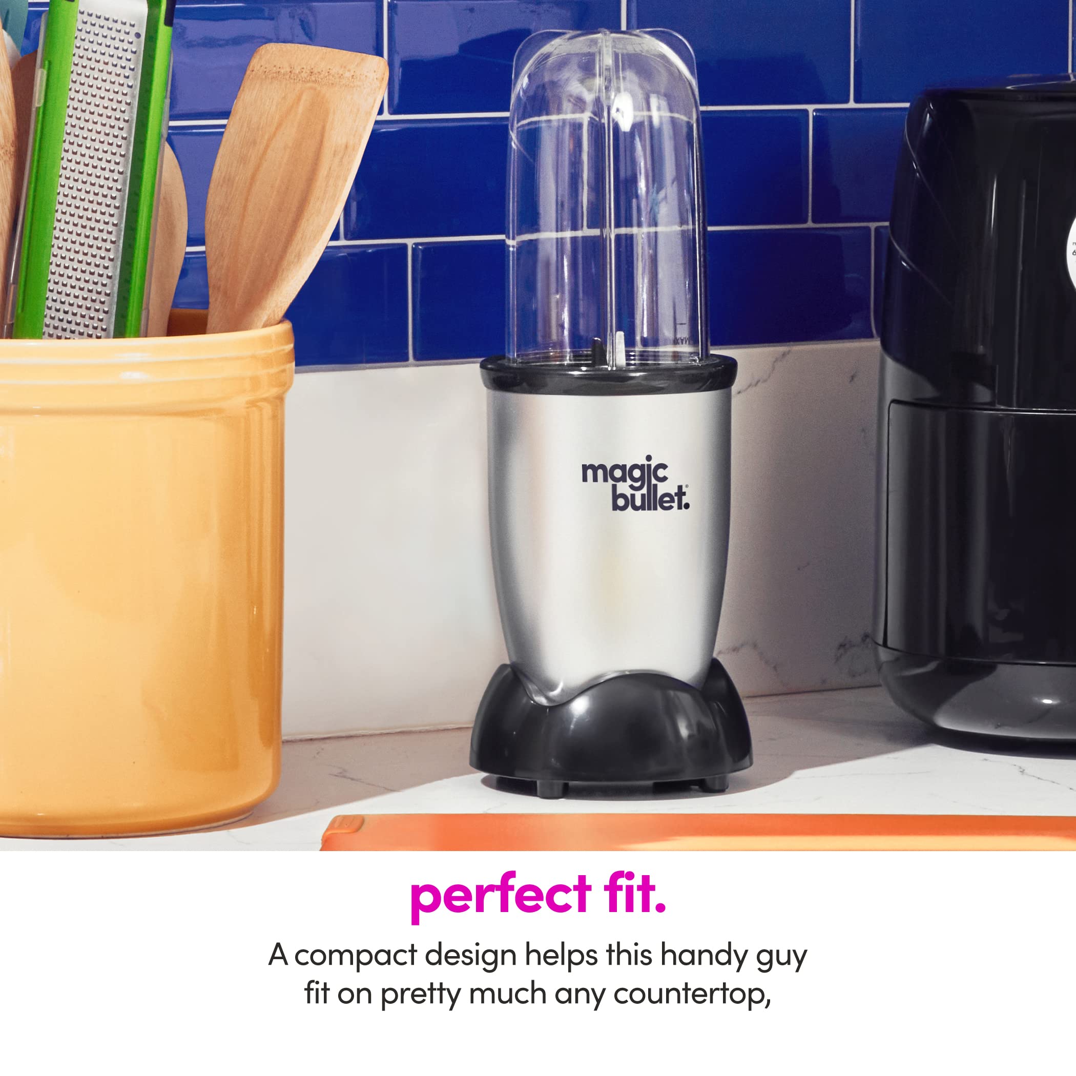 Magic Bullet Blender, Small, Silver, 11 Piece Set Gronata