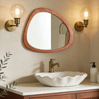 WallBeyond Asymmetrical Mirror, Irregular Mirror Full Length, Boho Wall Mirrors Decorative for Bedroom Living Room Entryway Hall, Mid Century Modern Decor 48" H x 22" W Gronata