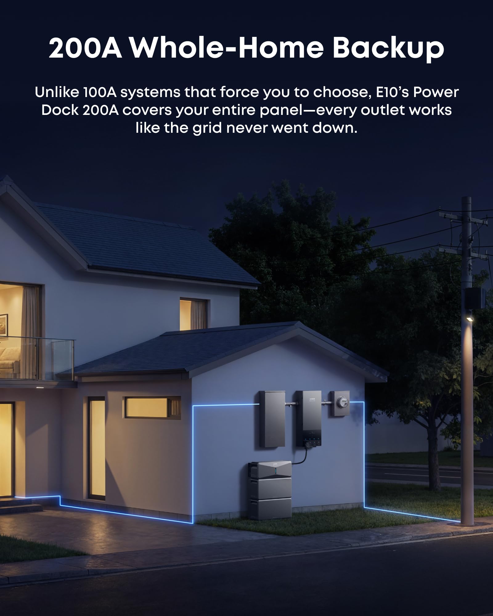 Anker SOLIX E10, 6kWh Battery Expandable to 90kWh, 9kW Solar Input, 7.6kW Rated Output, Generator-Ready, NEMA 4, -4°F to 131°F, Up to 12-Month 0% APR Gronata