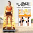 GLYLF Vibration Plate Exercise Machine, 130 Levels Full Body Workout Vibrating Plate for Lymphatic Drainage Weight Loss, 450 Lbs Capacity Shake Platform with Resistance Bands Bluetooth for Women Men Gronata