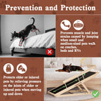 Chuiendi Dog Ramp for High Bed, Couch, Car, Pet Ramps 55.12" Long Adjustable 19.3"-27.17" Wooden Dog Step with Anti-slip Rubber Mat & Safety Side Rails for Small Medium Large Older Pets, up to 250 lbs Gronata