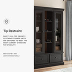 Signature Design by Ashley Chadworth Classic Curio with Anti-Tipping and Removable Shelf, Black Gronata