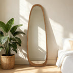 WallBeyond Asymmetrical Mirror, Irregular Mirror Full Length, Boho Wall Mirrors Decorative for Bedroom Living Room Entryway Hall, Mid Century Modern Decor 48" H x 22" W Gronata