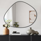 WallBeyond Asymmetrical Mirror, Irregular Mirror Full Length, Boho Wall Mirrors Decorative for Bedroom Living Room Entryway Hall, Mid Century Modern Decor 48" H x 22" W Gronata