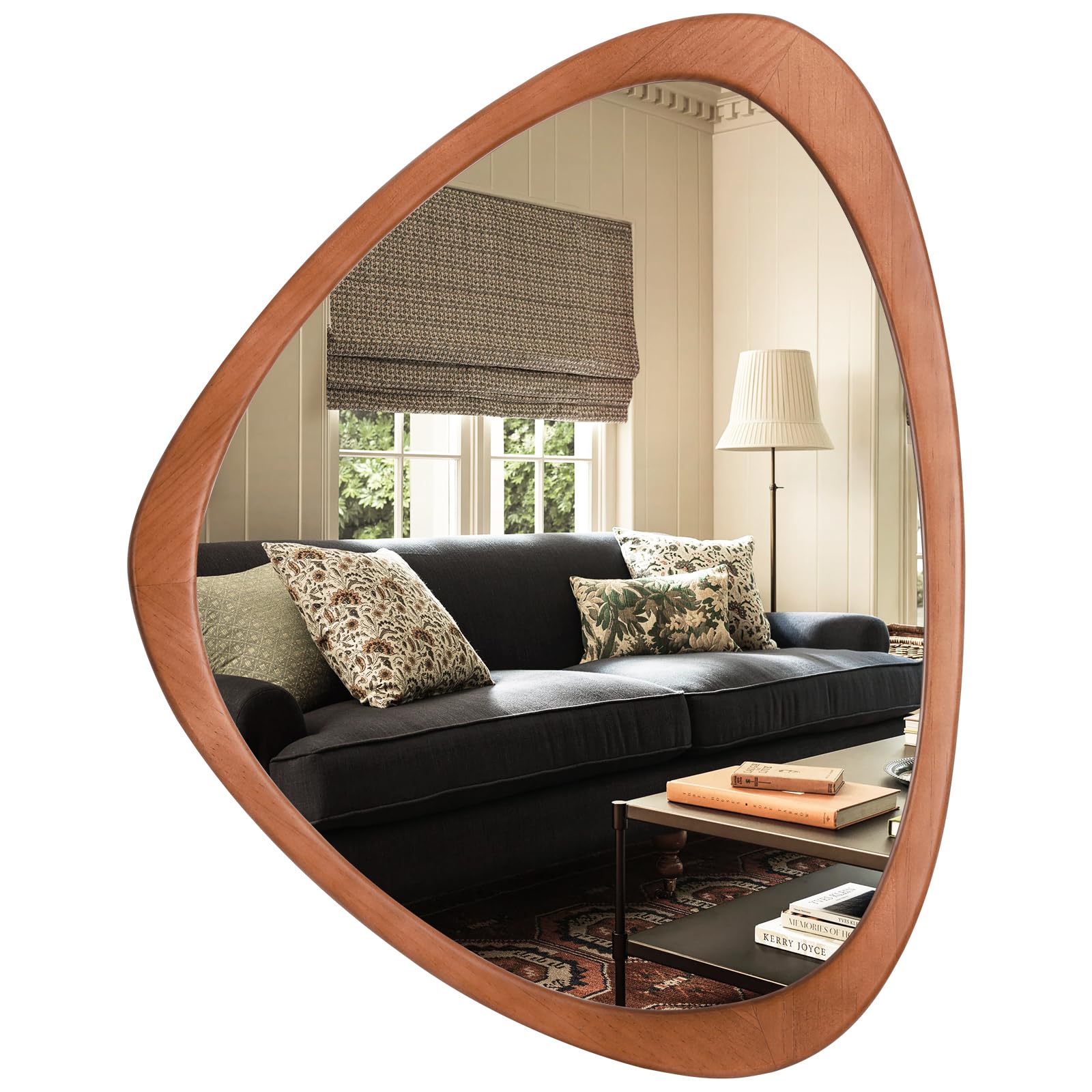 WallBeyond Asymmetrical Mirror, Irregular Mirror Full Length, Boho Wall Mirrors Decorative for Bedroom Living Room Entryway Hall, Mid Century Modern Decor 48" H x 22" W Gronata